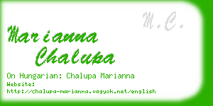 marianna chalupa business card